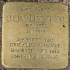 Stolperstein dedicated to Julia Alice Simon