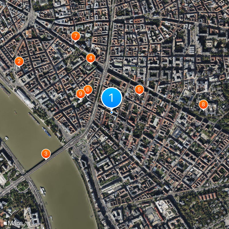 History of Budapest Map
