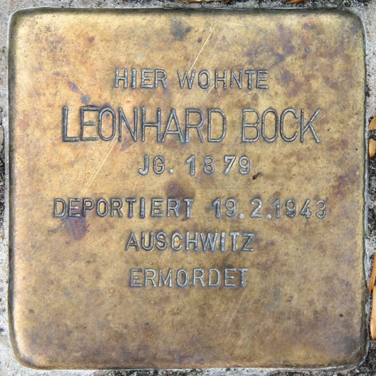 Stolperstein dedicated to Leonhard Bock