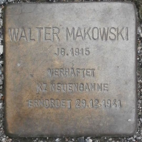 Stolperstein à la mémoire de Walter Makowski
