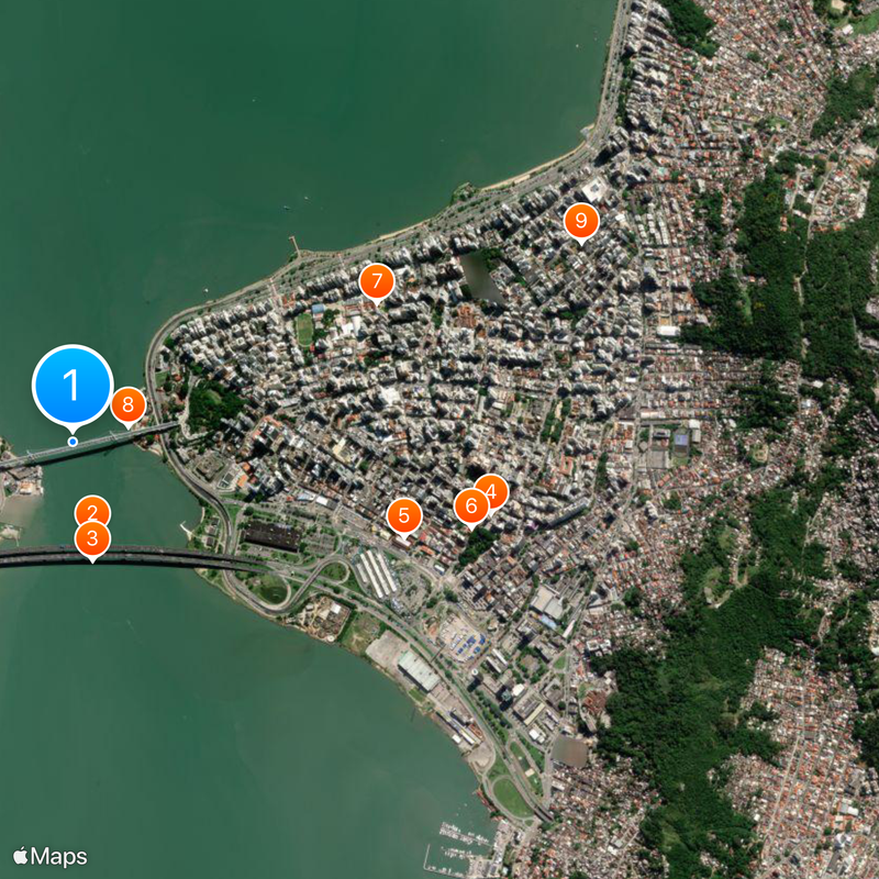 Hercilio Luz Bridge Map