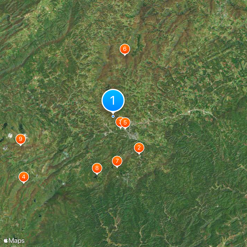 Contea di Watauga Mappa