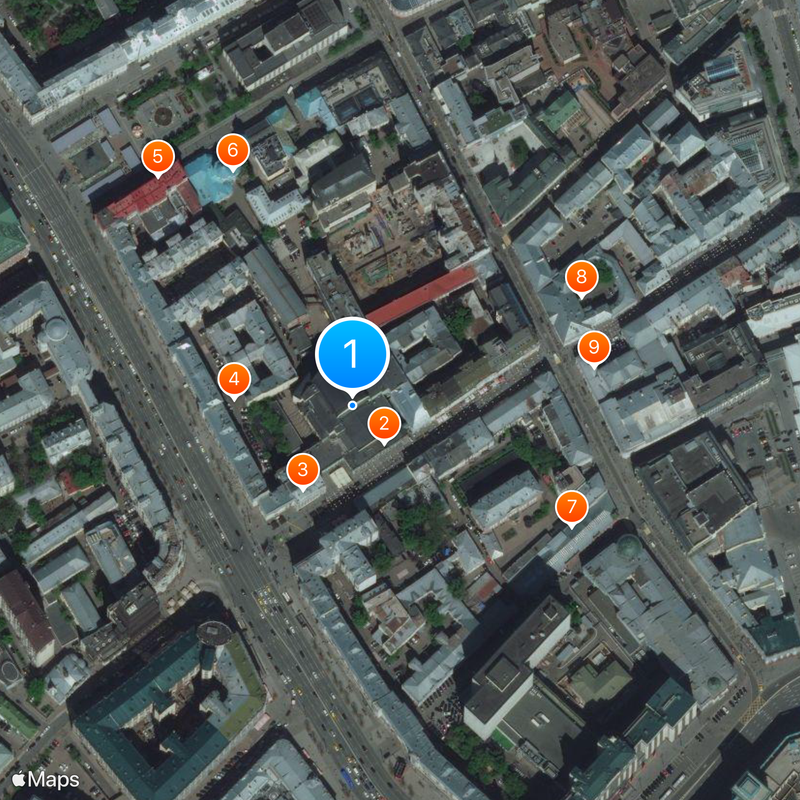 Chekhov Moscow Art Theatre Mapa