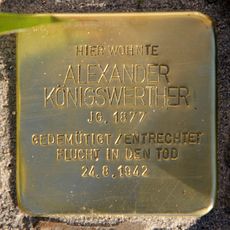 Stolperstein à la mémoire d’Alexander Königswerther