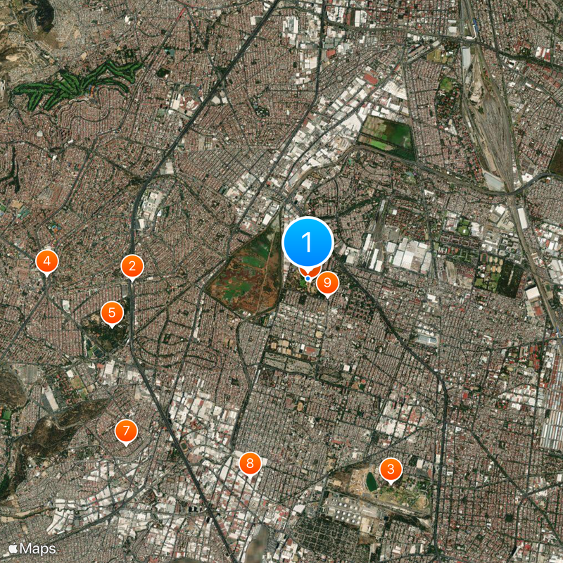 Parque Tezozómoc Map