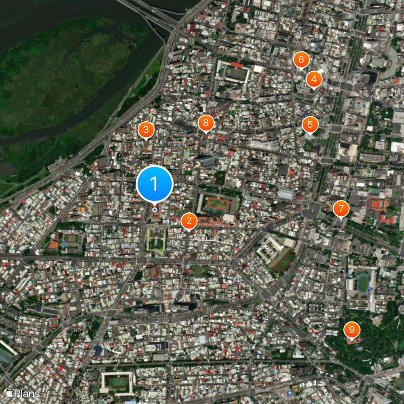 Mengjia Drakenbergtempel Kaart