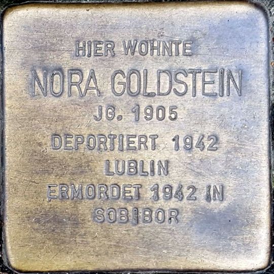 Stolperstein en memoria de Nora Goldstein