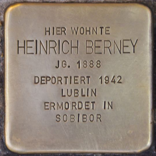 Stolperstein dedicated to Heinrich Berney