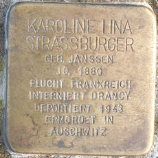 Stolperstein en memoria de Karoline (Lina) Straßburger