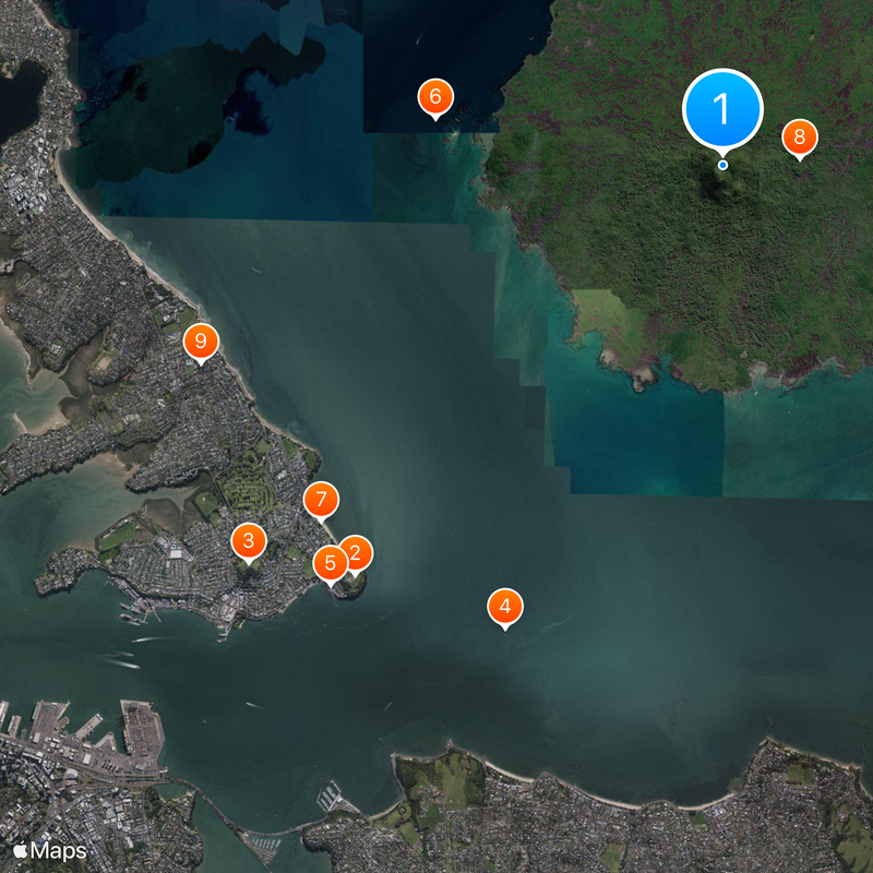 Champ volcanique d'Auckland Carte