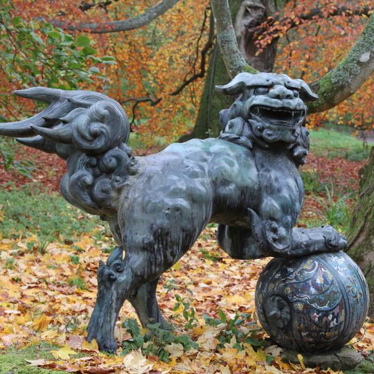 Bronze Of Chinese Style Lion, Batsford Park Arboretum