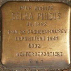 Stolperstein dedicated to Selma Pincus