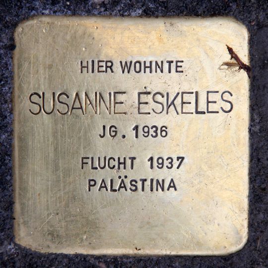 Stolperstein en memoria de Susanne Eskeles