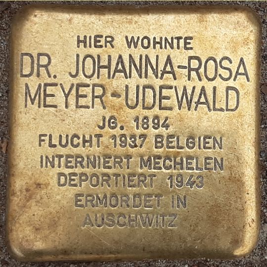 Stolperstein für Johanna-Rosa Meyer-Udewald