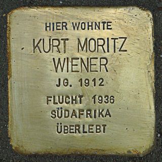 Stolperstein en memoria de Kurt Moritz Wiener