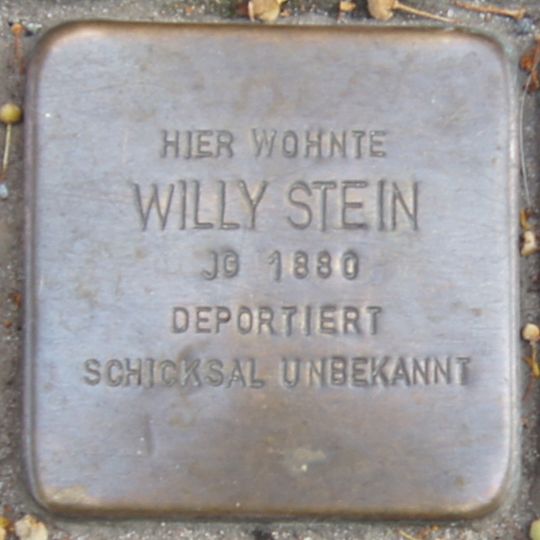 Stolperstein for Willy Stein