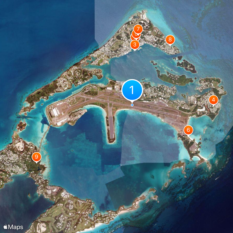 L.F. Wade International Airport Map