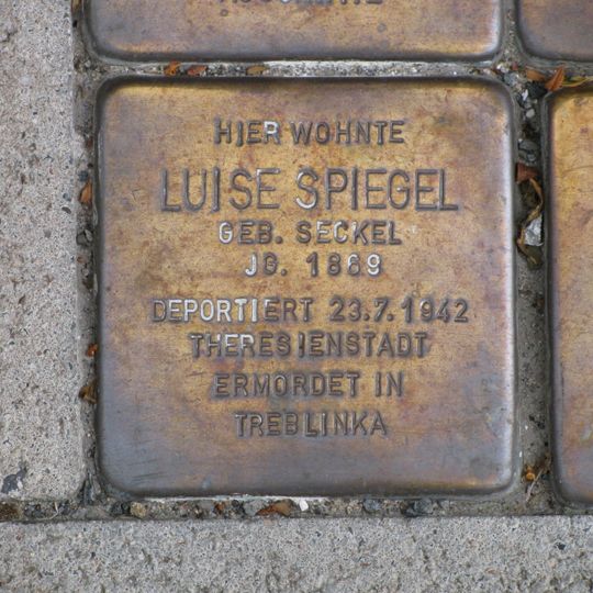 Stolperstein voor Luise Spiegel