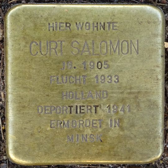 Stolperstein dedicated to Curt Salomon