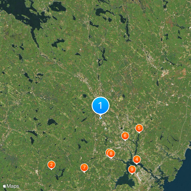 Contea di Strafford Mappa