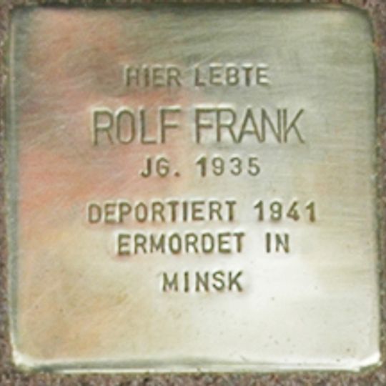 Stolperstein dedicated to Rolf Frank