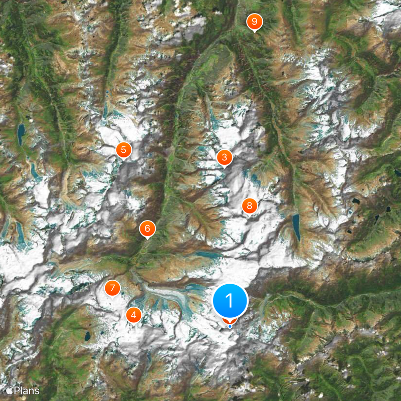 Monte Rosa Massif Map