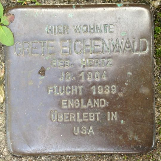 Stolperstein em memória de Grete Eichenwald