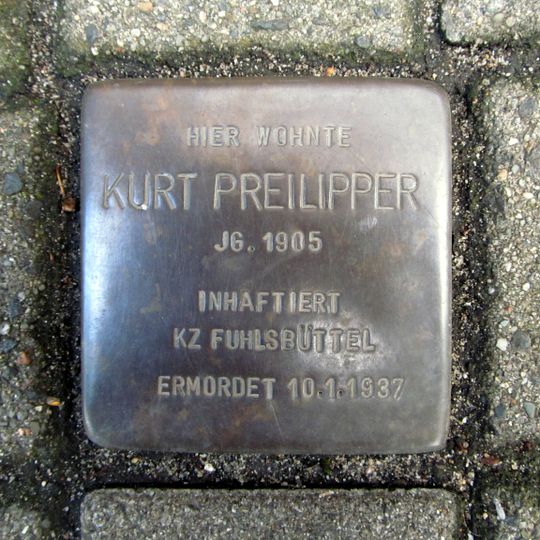 Stolperstein en memoria de Kurt Preilipper