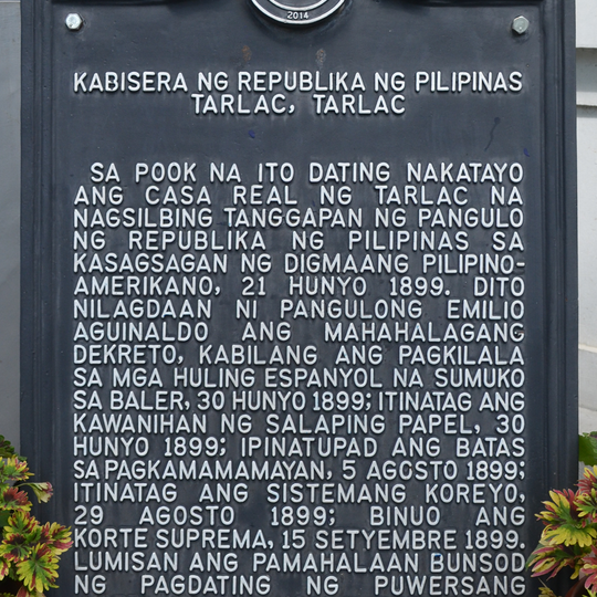 Capital of the Republic of the Philippines historical marker