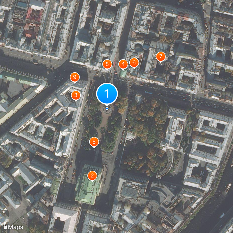 Monument to Catherine II of Russia, Saint Petersburg Mapa