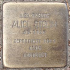 Stolperstein dedicated to Alice Streim
