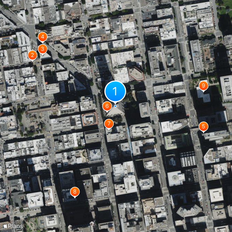 Transamerica Pyramid Map