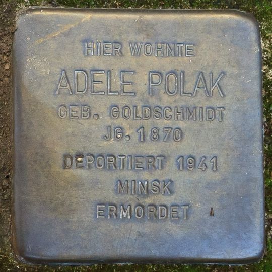 Stolperstein dedicated to Adele Polak