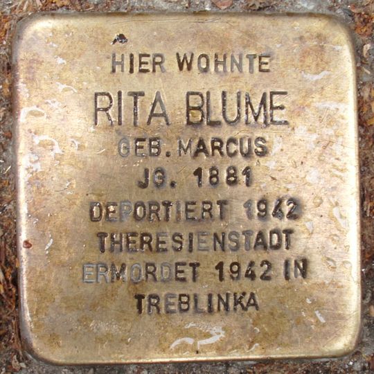Stolperstein à la mémoire de Rita Blume
