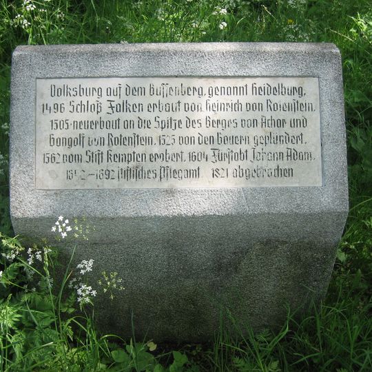 Gräben und Mauerreste einer Burg