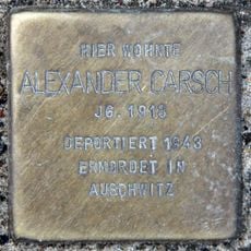 Stolperstein dedicated to Alexander Carsch