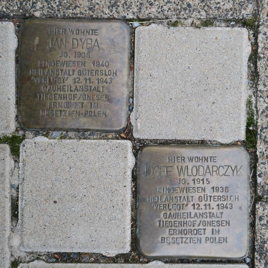 Stolperstein à la mémoire de Jan Dyba