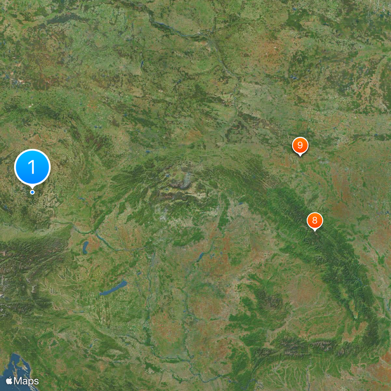 Ancient and Primeval Beech Forests of the Carpathians and Other Regions of Europe Map