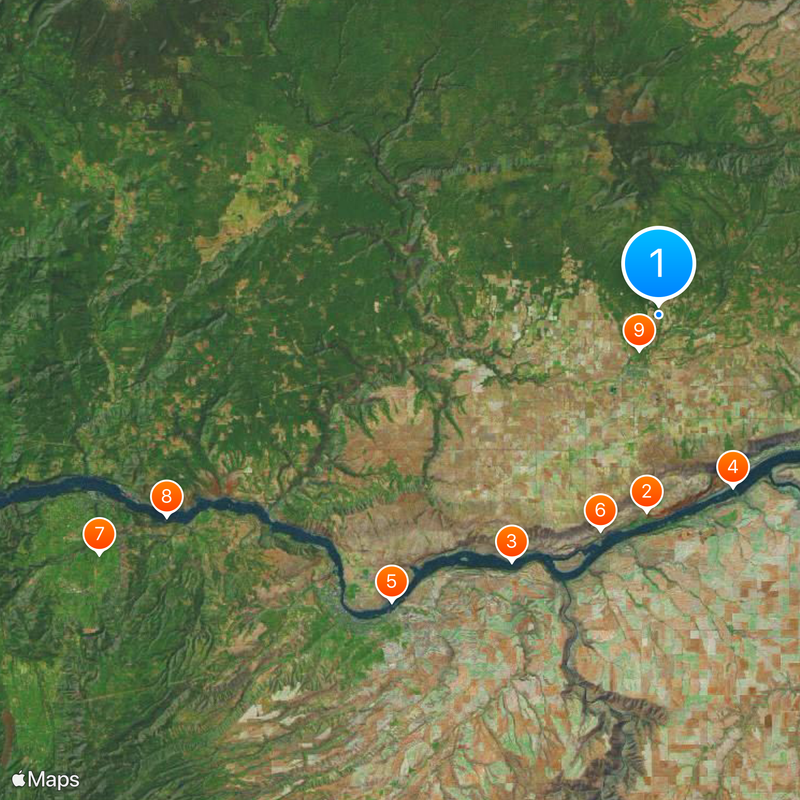 Contea di Klickitat Mappa