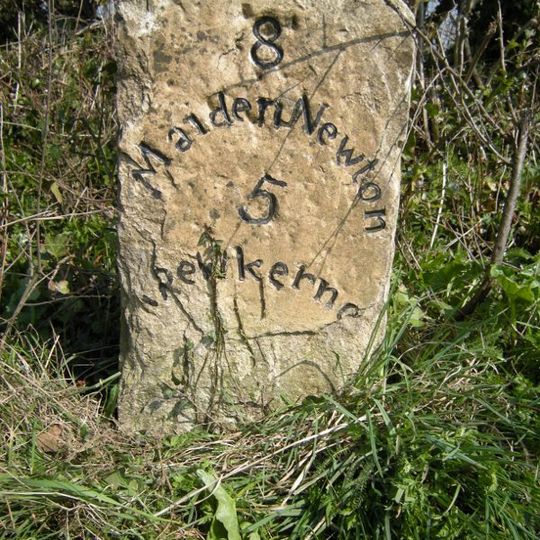 Milestone, 200m W of radio mast