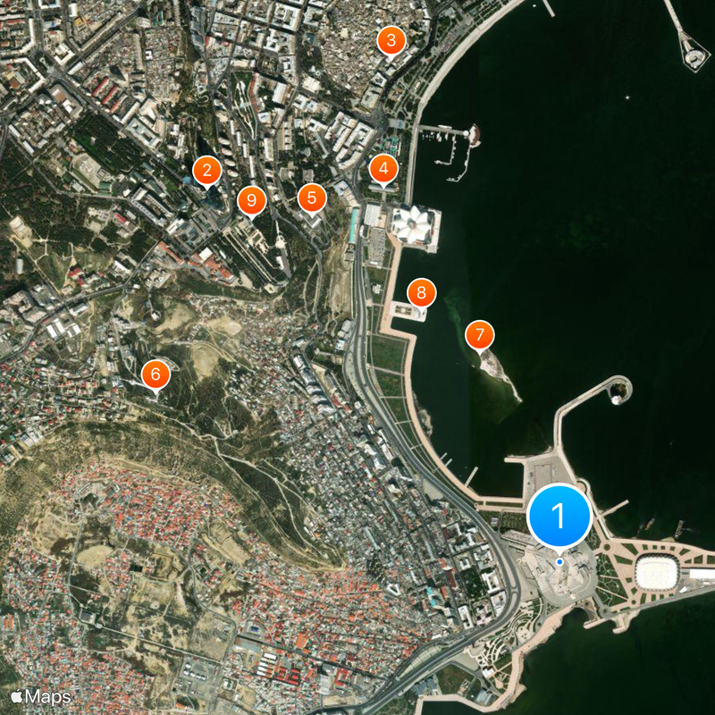 Platz der Nationalflagge Karte