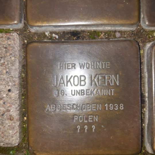 Stolperstein dedicated to Jakob Kern