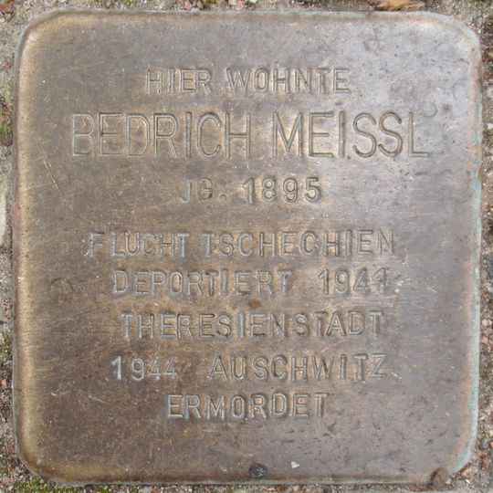 Stolperstein dedicated to Bedrich Meissl