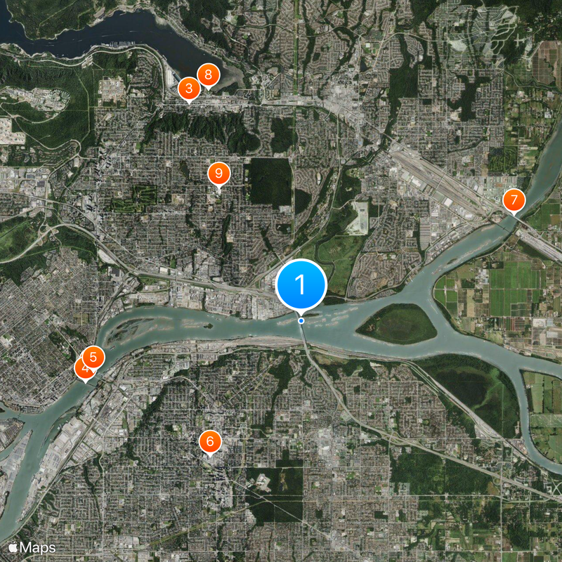 Port Mann Bridge Mappa