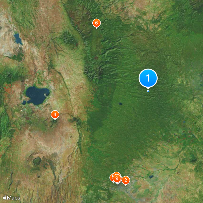 Provincia centrale Mappa