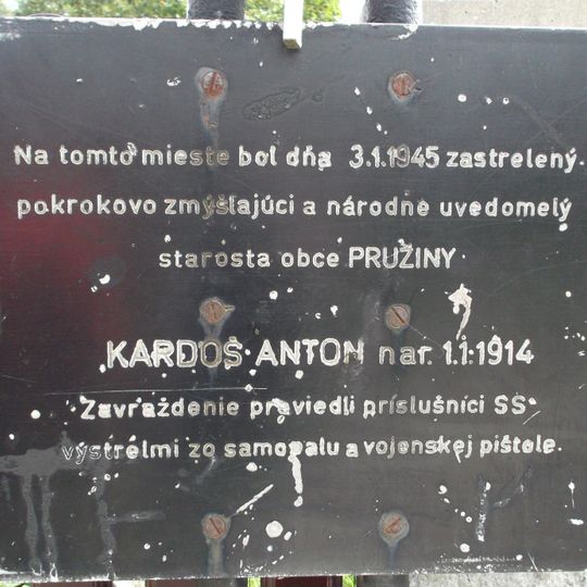 Pamätná tabuľa Antona Kardoša