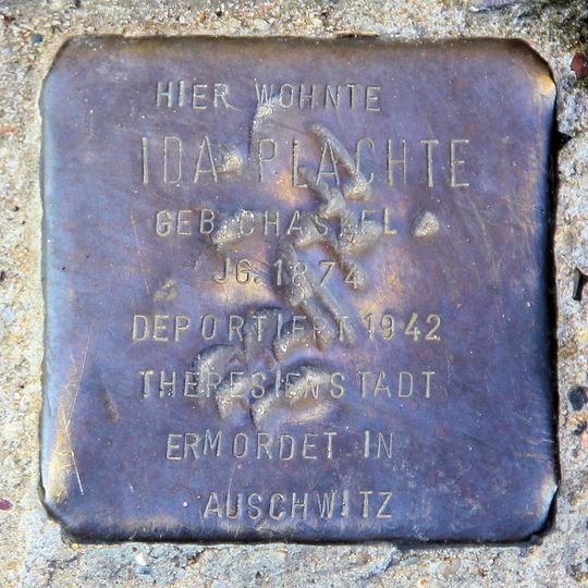 Stolperstein en memoria de Ida Plachte
