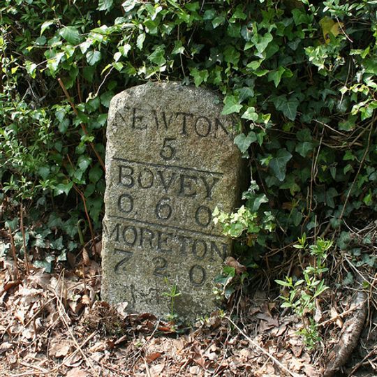 Milestone, Newton Road, close to Cricket Club entrance