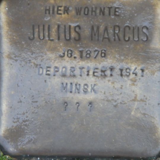 Stolperstein à la mémoire de Julius Marcus