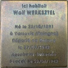 Stoleperstein à la mémoire de Wolf Werksztel